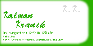 kalman kranik business card